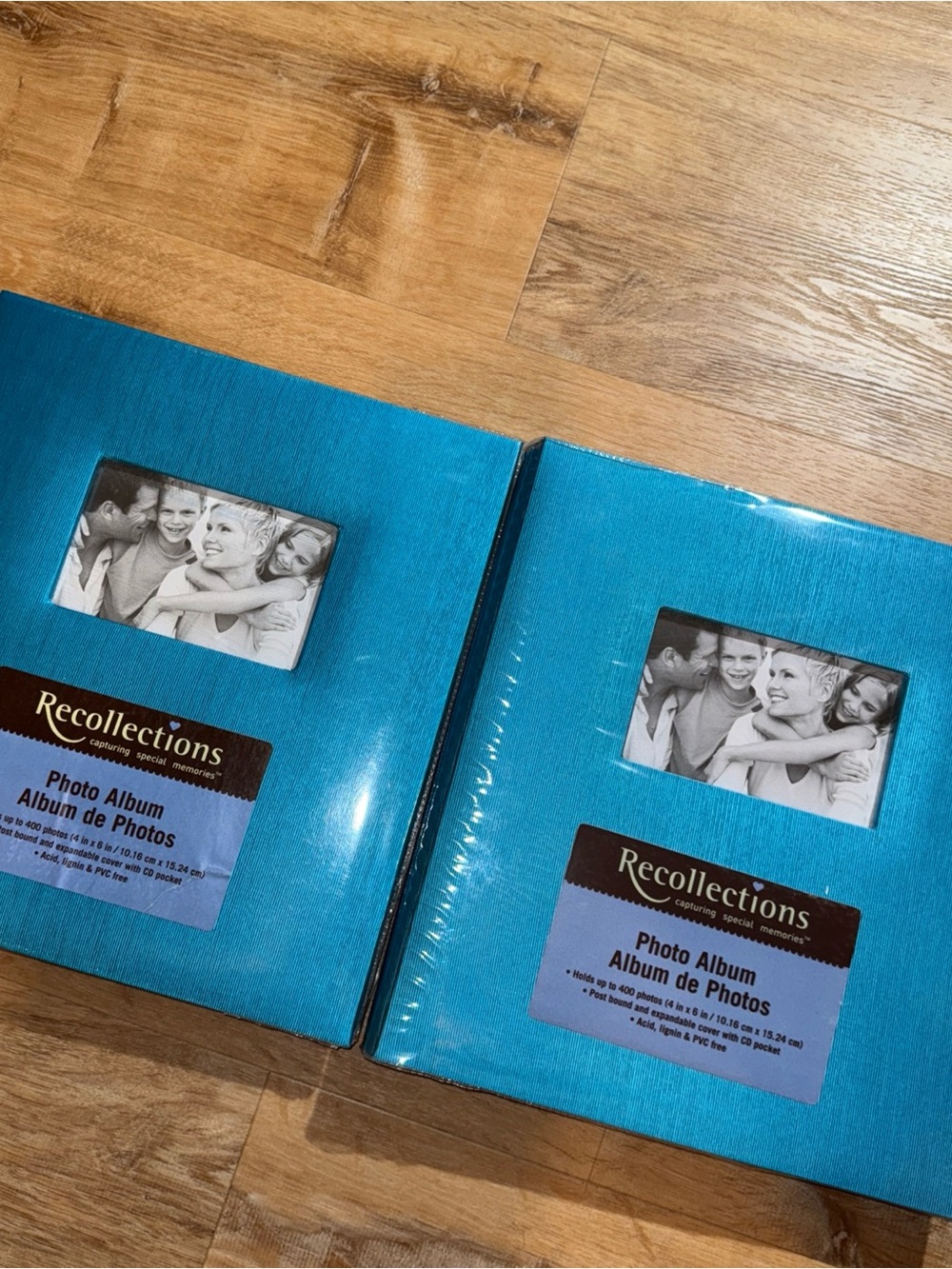 Recollections Photo Album Blue 9.5”x9” Holds 400 4”x6” Pictures Lot of 2 35mm